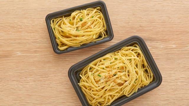 Garlic Linguine Pasta.