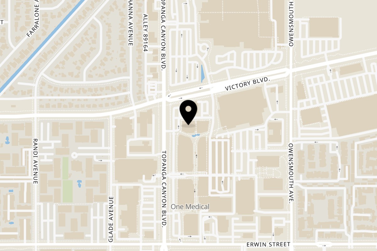 Map showing the location of La Vaca Brazilian Grill Canoga Park on 6600 Topanga Canyon Blvd in Canoga Park